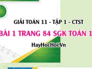 Giải bài 1 trang 84 Toán 11 Chân trời sáng tạo: Tính liên tục của hàm số